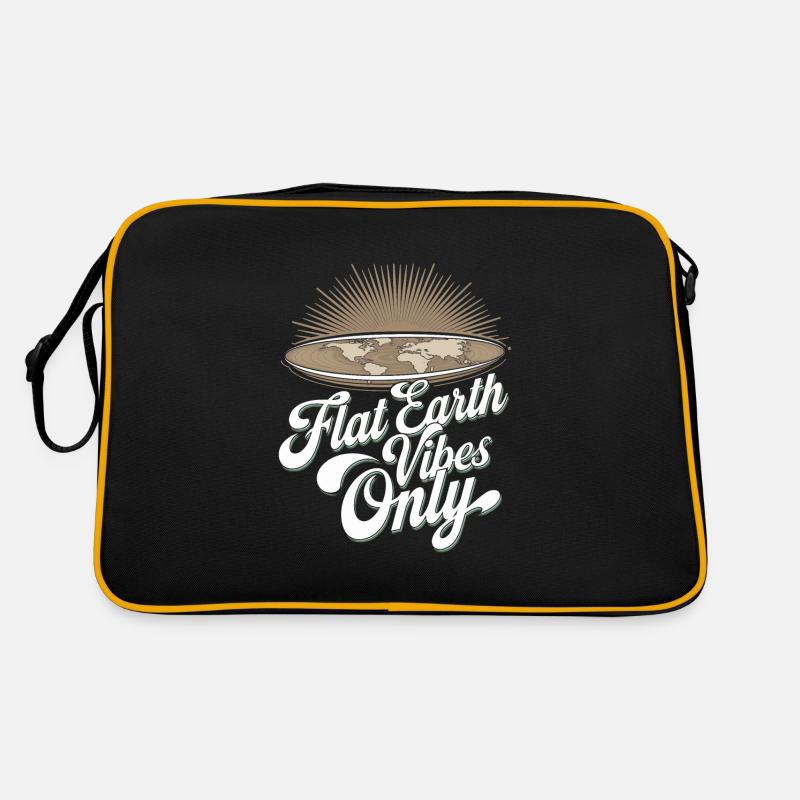 Flat Earth Satire Funny Conspiracy And Retro Bag