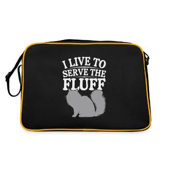 Katzenliebhaber, Dunkler Humor, Frecher, - Retro Tasche - Schwarz/Gold - Hinten
