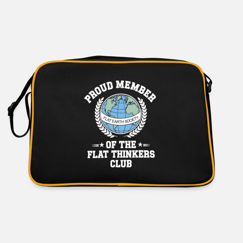 Satire de la Terre Plate Conspiration Drôle Et Sac Retro
