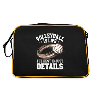Joueur De Volley-ball Et Fan Spike Service - Sac Retro - noir/or - Dos