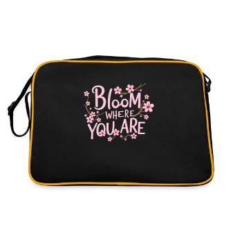 Passionné de fleurs de cerisier Sakura Lovers Printemps - Sac Retro - noir/or - Dos