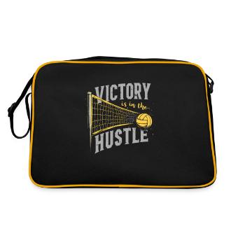 Joueur De Volley-ball Et Fan Spike Service - Sac Retro - noir/or - Dos