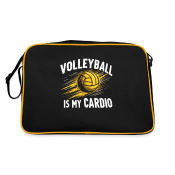 Joueur De Volley-ball Et Fan Spike Service - Sac Retro - noir/or - Dos