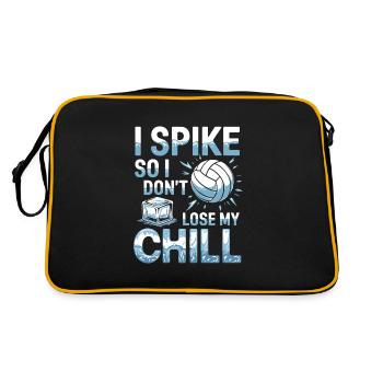 Joueur De Volley-ball Et Fan Spike Service - Sac Retro - noir/or - Dos