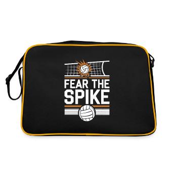 Joueur De Volley-ball Et Fan Spike Service - Sac Retro - noir/or - Dos