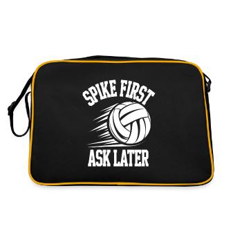 Joueur De Volley-ball Et Fan Spike Service - Sac Retro - noir/or - Dos