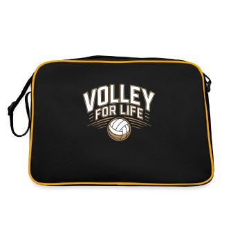 Joueur De Volley-ball Et Fan Spike Service - Sac Retro - noir/or - Dos