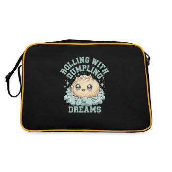 Dim-sum lovers of Chinese cuisine and dumplings - Retro Bag - black/gold - Back