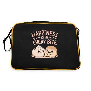 Dim-sum lovers of Chinese cuisine and dumplings - Retro Bag - black/gold - Back