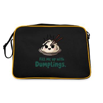 Dim-sum lovers of Chinese cuisine and dumplings - Retro Bag - black/gold - Back