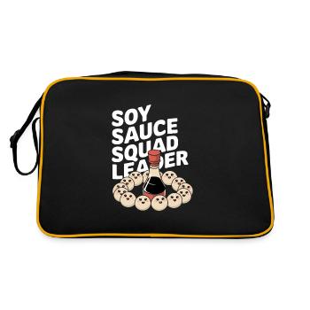 Dim-sum lovers of Chinese cuisine and dumplings - Retro Bag - black/gold - Back