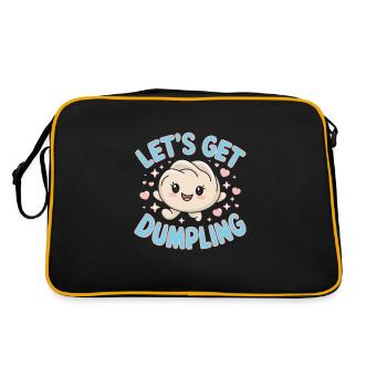 Dim-sum lovers of Chinese cuisine and dumplings - Retro Bag - black/gold - Back