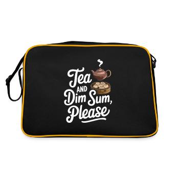 Dim-sum lovers of Chinese cuisine and dumplings - Retro Bag - black/gold - Back