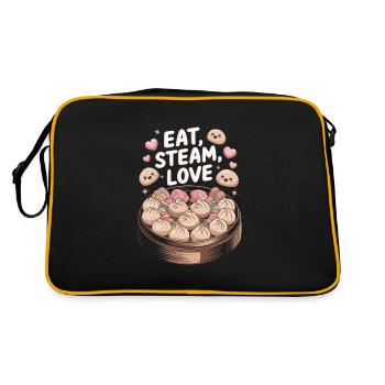 Dim-sum lovers of Chinese cuisine and dumplings - Retro Bag - black/gold - Back