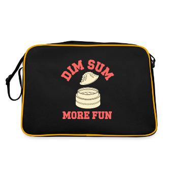 Dim-sum lovers of Chinese cuisine and dumplings - Retro Bag - black/gold - Back