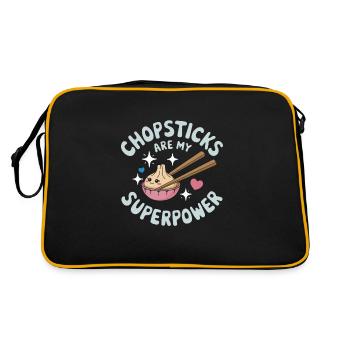 Dim-sum lovers of Chinese cuisine and dumplings - Retro Bag - black/gold - Back