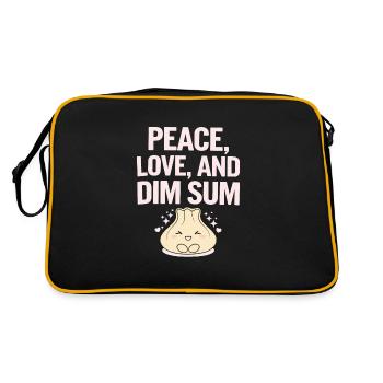 Dim-sum lovers of Chinese cuisine and dumplings - Retro Bag - black/gold - Back