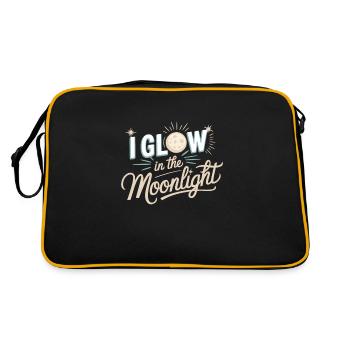 Funktioneller Sarkasmus-morgen Für Nachteulen - Retro Tasche - Schwarz/Gold - Hinten