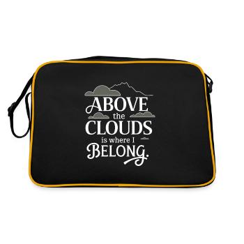 Cloudy view, Relaxing sky, Dreamy - Retro Bag - black/gold - Back