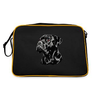 Cane Corso für einen Cane Corso Besitzer - Retro Tasche - Schwarz/Gold - Hinten
