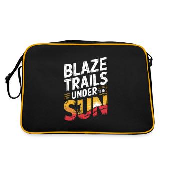 Desert wanderers, rugged trails and dry - Retro Bag - black/gold - Back
