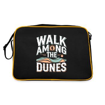 Desert wanderers, rugged trails and dry - Retro Bag - black/gold - Back