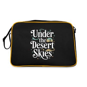Desert wanderers, rugged trails and dry - Retro Bag - black/gold - Back