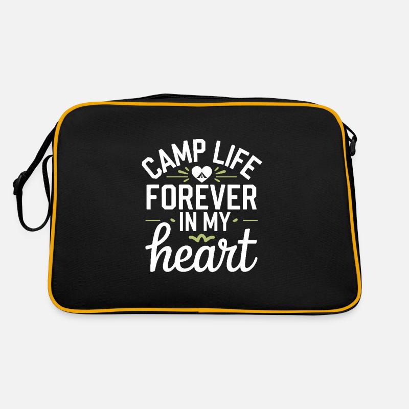 Souvenirs de camping nostalgiques, ambiance rétro, Sac Retro