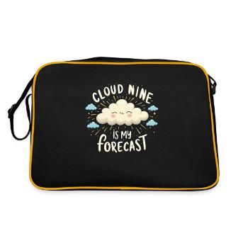 Météo fantaisiste, Nuages fantaisistes, Drôle - Sac Retro - noir/or - Dos