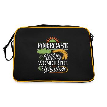 Météo fantaisiste, Nuages fantaisistes, Drôle - Sac Retro - noir/or - Dos