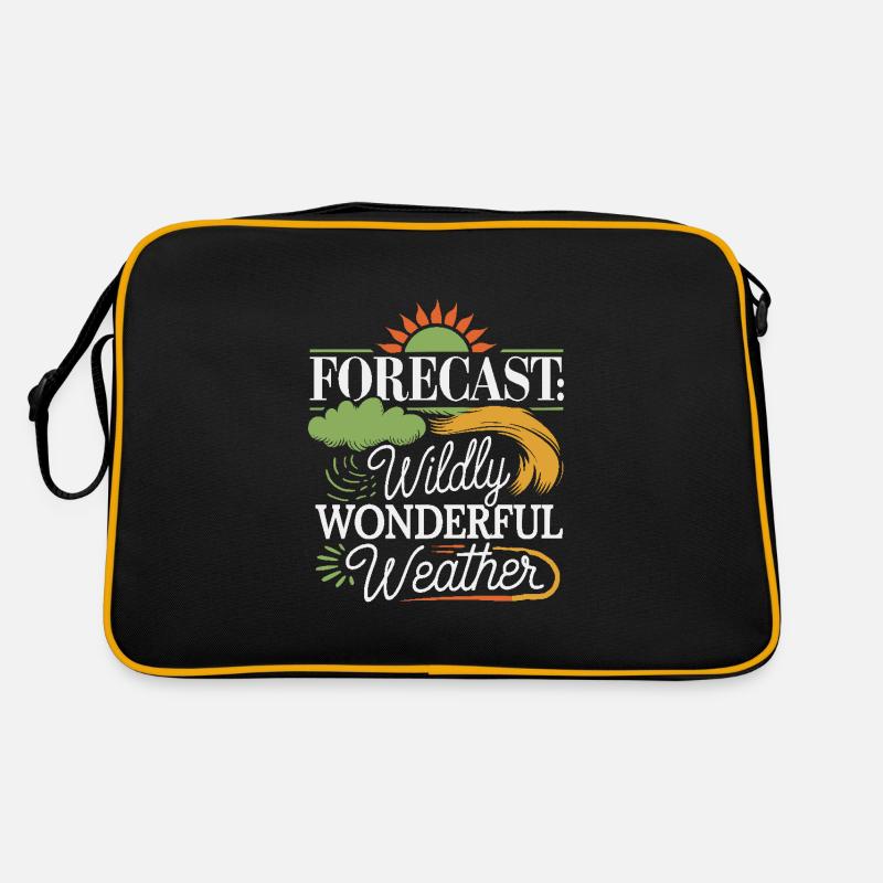 Whimsical Weather Patterns, Whimsical Clouds, Funny Retro Bag