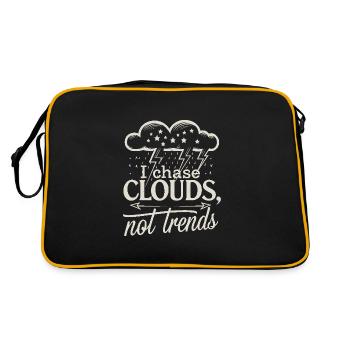 Météo fantaisiste, Nuages fantaisistes, Drôle - Sac Retro - noir/or - Dos