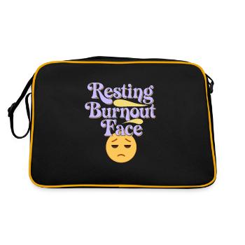 Épuisement émotionnel Humour Drôle Stress Citations - Sac Retro - noir/or - Dos