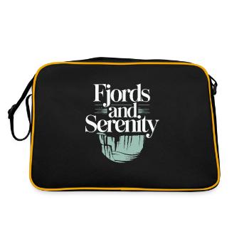 Skandinavische Ästhetik, Nordischer - Retro Tasche - Schwarz/Gold - Hinten