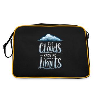 Cloudy view, Relaxing sky, Dreamy - Retro Bag - black/gold - Back