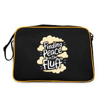 Cloudy view, Relaxing sky, Dreamy - Retro Bag - black/gold - Back