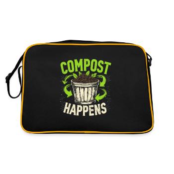 Adeptes du compostage Jardinage durable - Sac Retro - noir/or - Dos