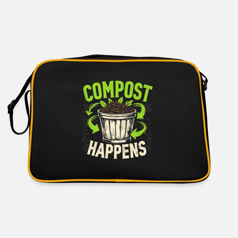 Kompostierbegeisterte Nachhaltiges Gärtnern Retro Tasche