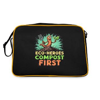 Adeptes du compostage Jardinage durable - Sac Retro - noir/or - Dos