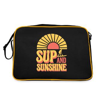Paddleboarding SUP adventures, water sports in the - Retro Bag - black/gold - Back