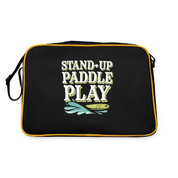 Paddleboarding SUP adventures, water sports in the - Retro Bag - black/gold - Back