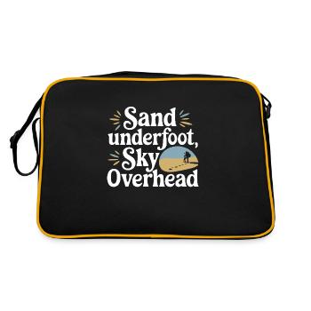 Desert wanderers, rugged trails and dry - Retro Bag - black/gold - Back
