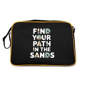 Desert wanderers, rugged trails and dry - Retro Bag - black/gold - Back