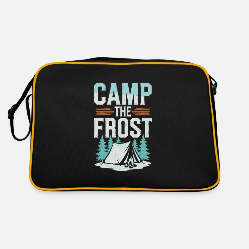 Winter Camper Snow Camping Adventure Retro Bag