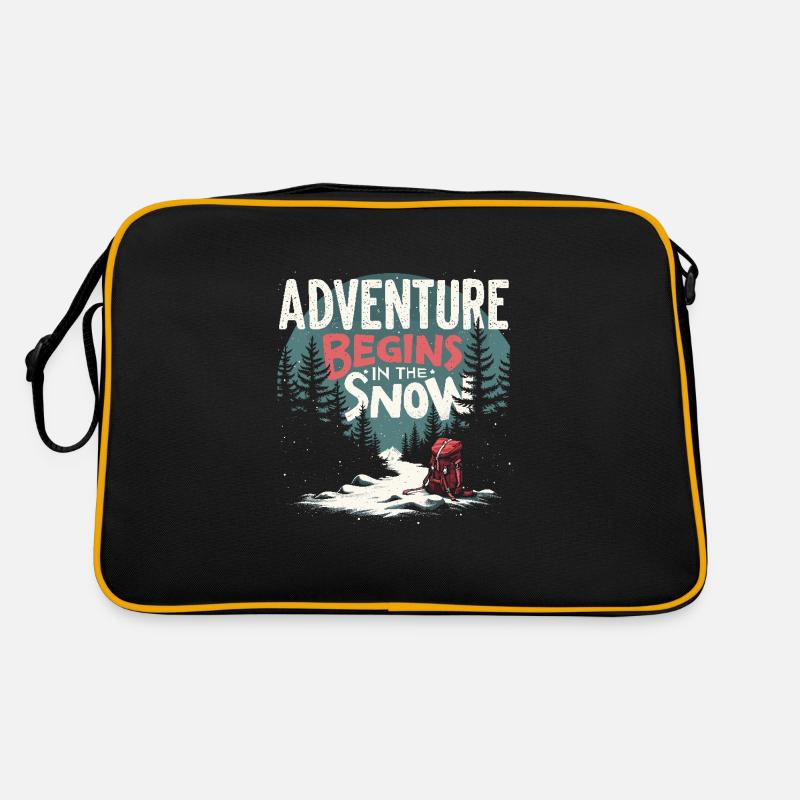 Winter Camper Snow Camping Adventure Retro Bag