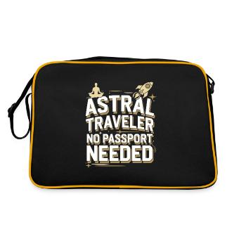 astral projection fans who are out-of-body - Retro Bag - black/gold - Back