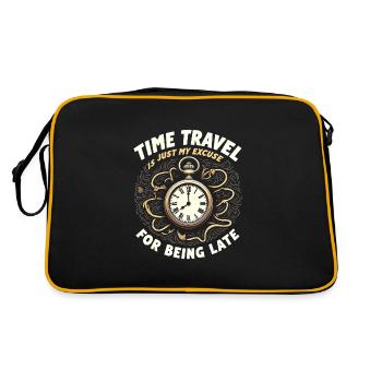 Passionné de voyage dans le temps qui s’intéresse à - Sac Retro - noir/or - Dos