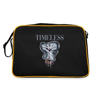 Timeless für Zeitlose Menschen - Retro Tasche - Schwarz/Gold - Hinten