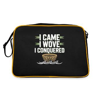 Unterwasser Korb Weben Skurrile Kunsthandwerk - Retro Tasche - Schwarz/Gold - Hinten