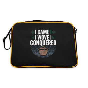 Unterwasser Korb Weben Skurrile Kunsthandwerk - Retro Tasche - Schwarz/Gold - Hinten